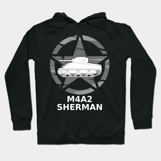 M4A2 Sherman medium tank of the US Army WW2 Hoodie by FAawRay